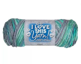 I Love This Yarn Print (Herb Garden) ~ super soft machine washable 100% acrylic