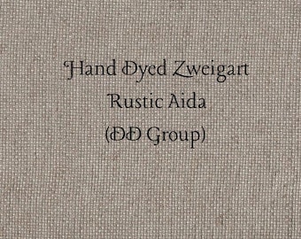 Milk Chocolate Rustic Aida (OR-DDA-73) ~ Hand Dyed Zweigart Oatmeal Rustico Cross Stitch Fabric