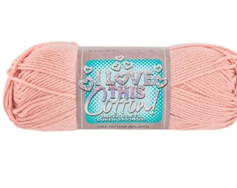 I Love This Cotton! Yarn (Warm Blush) ~ soft machine washable 100% cotton yarn amigurumi crochet knitting