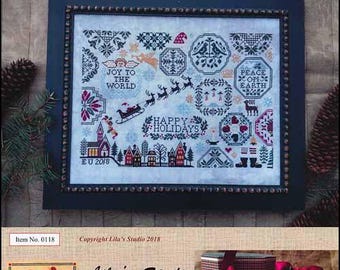 PAPER Cross Stitch Chart - Holiday Quaker Quaker from Lila's Studio