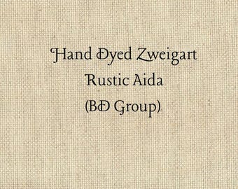 Irish Cream Rustic Aida (OR-BDA-19) ~ Hand Dyed Zweigart Oatmeal Rustico Cross Stitch Fabric