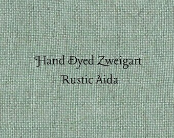 Emerald Isle Rustic Aida (OR-DDA-115) ~ Hand Dyed Zweigart Oatmeal Rustico Cross Stitch Fabric