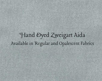 Nantucket Green Aida (Z-BDA-64) Hand Dyed Zweigart Cross Stitch Fabric