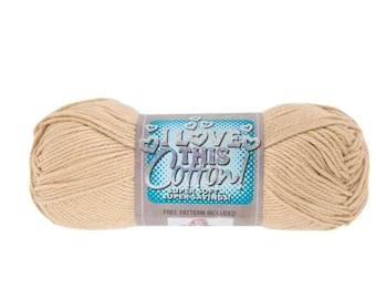 I Love This Cotton! Yarn (Taupe) ~ soft machine washable 100% cotton yarn amigurumi crochet knitting
