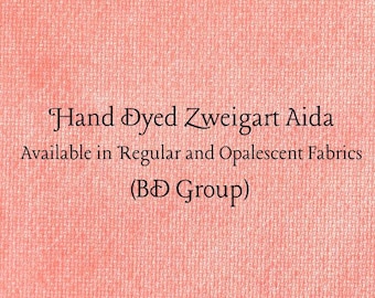 Coral Aida (Z-BDA-71) Hand Dyed Zweigart Cross Stitch Fabric