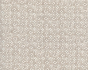FAT QUARTER ~ Beige Trellis Flowers Fabric 100% cotton 18x22 inches pre-cut Quilter's Cotton