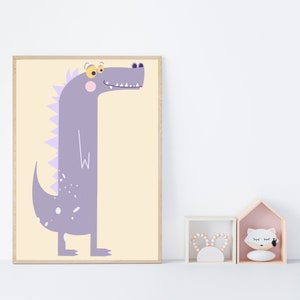 Poster Kinderzimmer • Krokodil • Baby Poster • Geschenk für Baby und Kind • Dekoration Kinderzimmer •Illustration als Wanddeko •