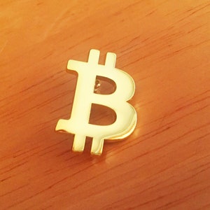 Bitcoin BTC Crypto Pin Badge, Cufflinks