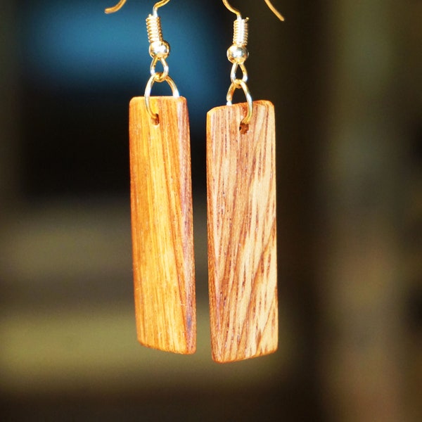 Boucles d'oreilles bois exotique