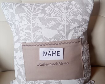 Pensioner pillow, retirement pillow with name