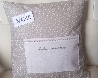 Pensioner pillow, retirement pillow with name
