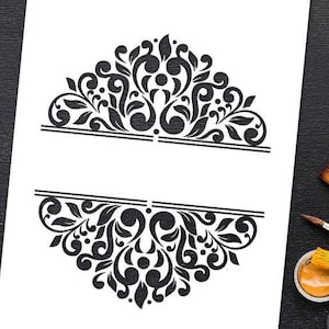 Vignetstencil - herbruikbare mylar-sjabloon voor verf - Victoriaanse lijstsjabloon - sjabloon voor borden - bruiloftdecor - scrapbooking