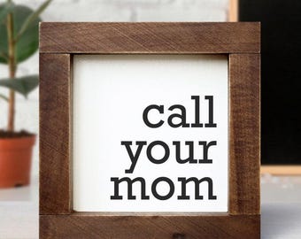 College zorgpakket Bel je moeder houten bord herinnering slaapzaal decor dochter cadeau kantoor dek decor College cadeau motiverende kunst aan de muur