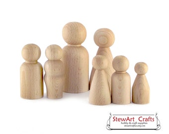unfinished peg dolls