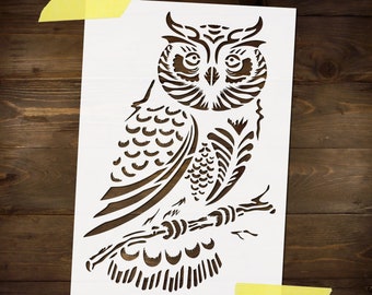 DIY Craft Mandala Owl Stencils For Painting On Wood Fabric Wall Art Animal Decor