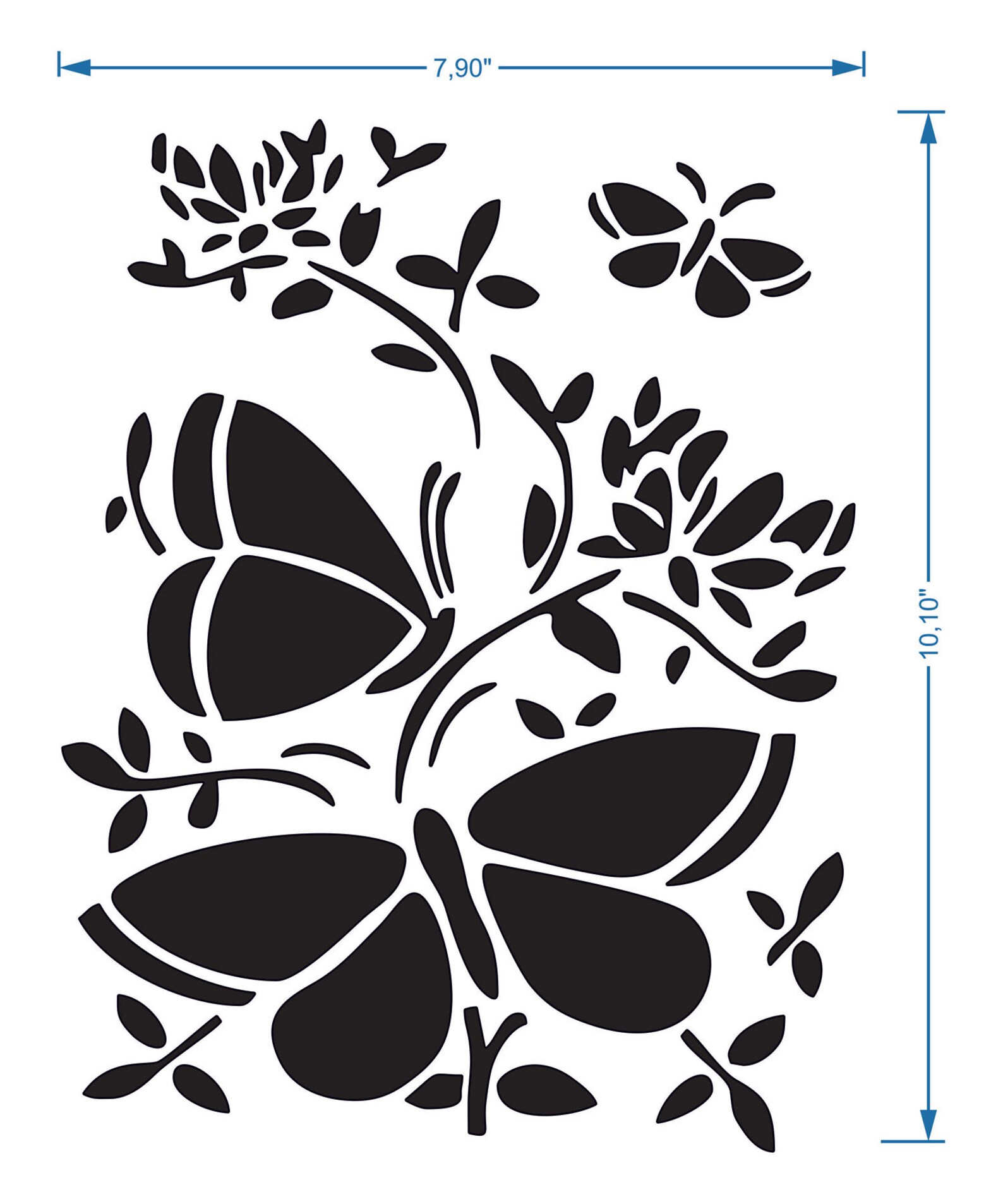 Butterflies Stencil Reusable DIY Craft Mylar Big Size Stencil Etsy