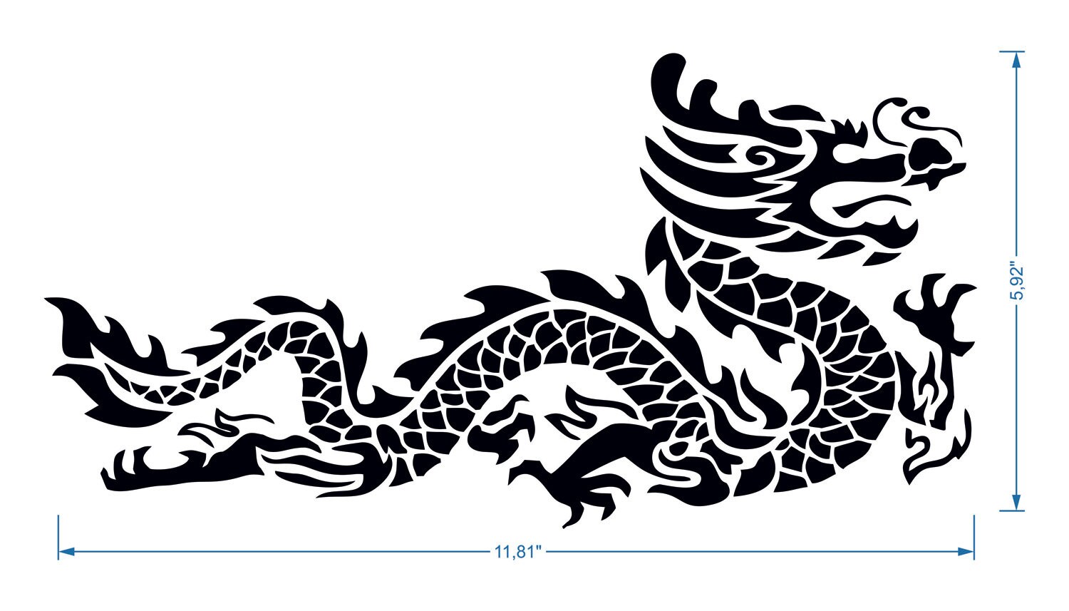 Chinese Dragon Stencil Reusable DIY Craft Mylar Big Size Etsy