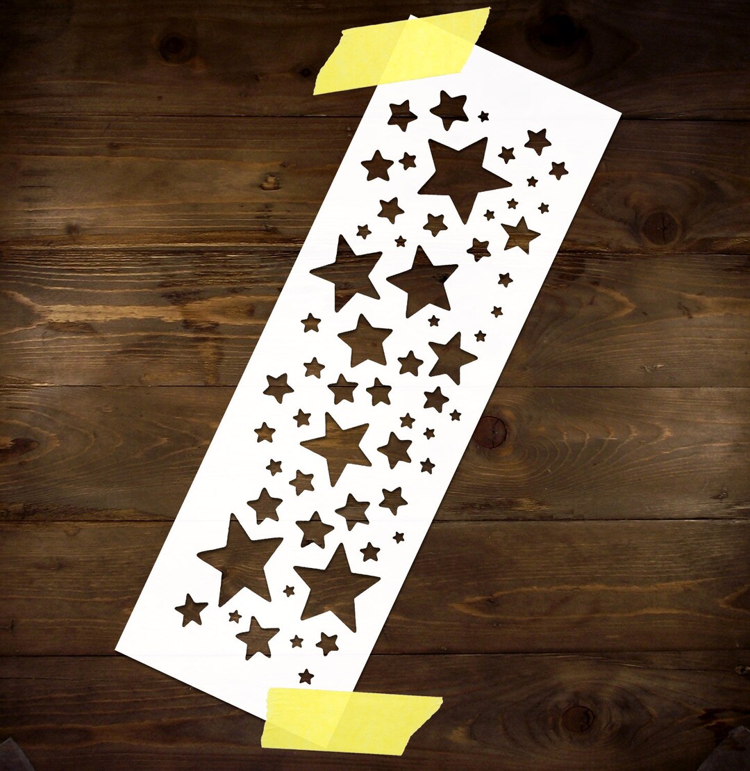 Stars Pattern Stencil Reusable DIY Craft Mylar Stencil Home Decor Large ...