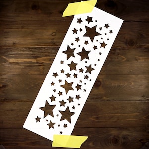 Stars Pattern Stencil Reusable DIY Craft Mylar Stencil Home Decor Large Wall Stencil for Paint Scrapbooking Decoupage repeatable stencil