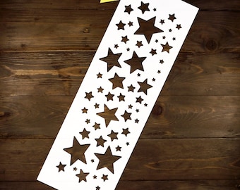 Stars Pattern Stencil Reusable DIY Craft Mylar Stencil Home Decor Grand Pochoir mural pour Peinture Scrapbooking Découpage pochoir répétitif