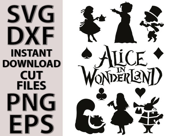 Alice In Wonderland Silhouettes Templates