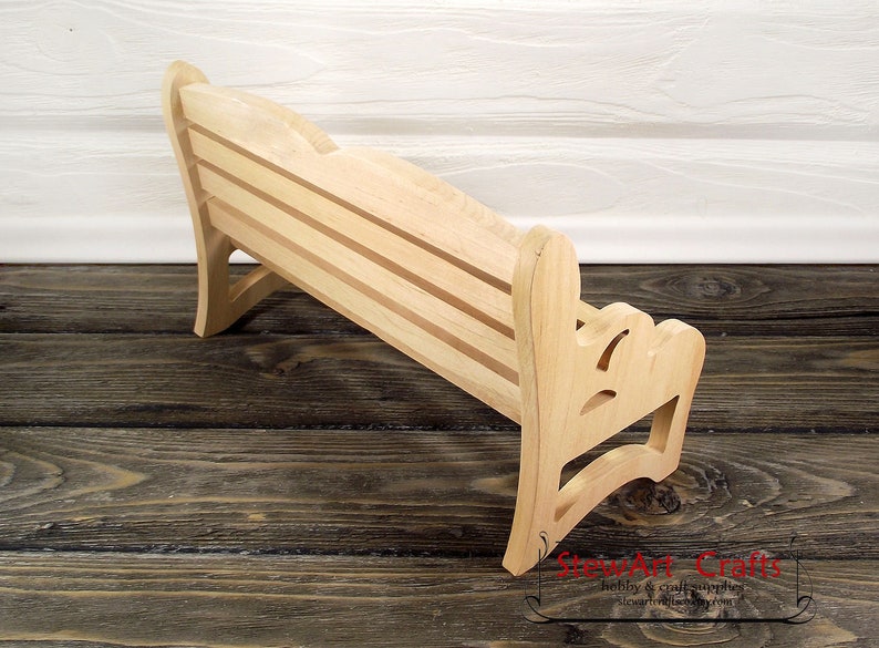 Wooden Doll Garden Bench Wood Doll Furniture for 1/6 dolls Etsy