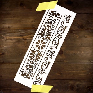 Floral Borders Reusable DIY Craft Mylar Stencil Home decor Furniture Large Wall border Stencil for Paint