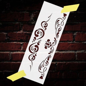 Filigree Border Stencil Reusable DIY Mylar Stencil Home Decor Wall Furniture Drawer Painting Stencil