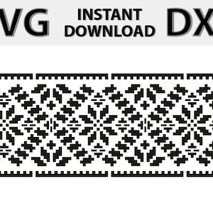 May include: Black and white geometric pattern with a repeating design of stylized flowers. The pattern is suitable for use in crafting projects such as embroidery, cross-stitch, or quilting.