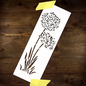 Dandelion Flower Stencil Reusable DIY Craft Mylar Stencil Floral Home Decor Large Wall Stencil for Paint