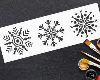 Schneeflocken Schablone Wiederverwendbare Schablone Für Weihnachten DIY Wohnkultur Schablone für Weihnachtskarten-Geschenkverpackung