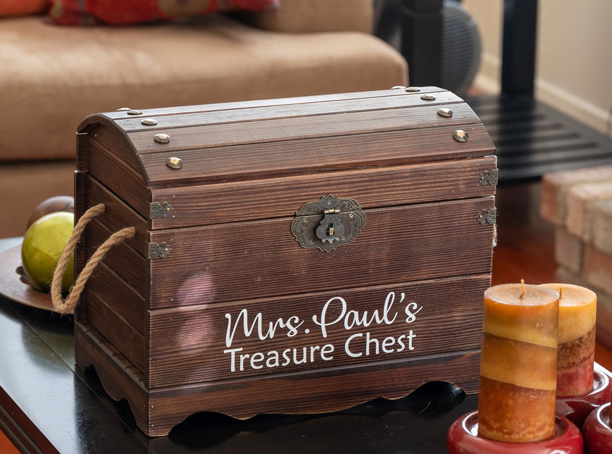 Personalized Original Treasure Chest Lockable Storage Chest 