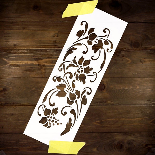 Grapevine Border Stencil Reusable DIY Craft Mylar Stencil Floral Home Decor Furniture stencil Large Wall Stencil for paint