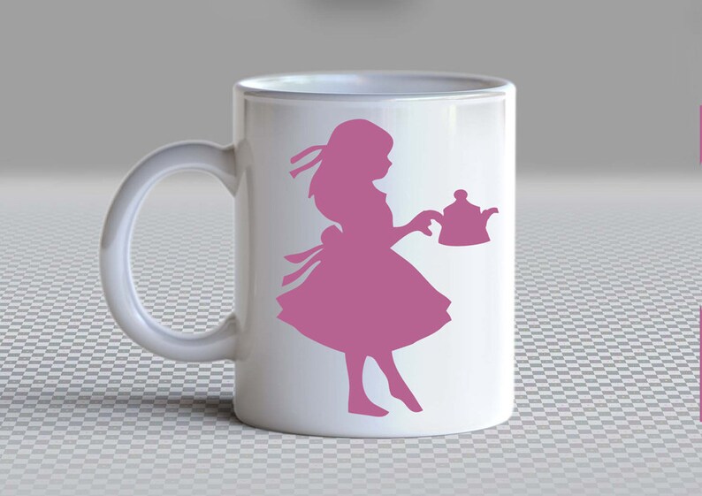 Alice in Wonderland Stencil Digital Template SVG DXF Eps Png Etsy