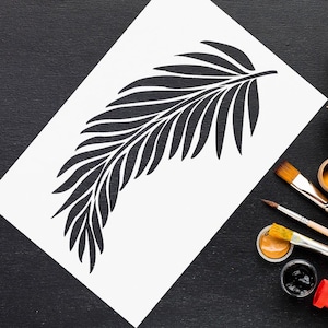 Palmenwedel Schablone - Mylar Malschablonen für Wände - DIY - Wand Schablone für Farbe - Scrapbooking Wiederverwendbare Blumen Schablone für Karten