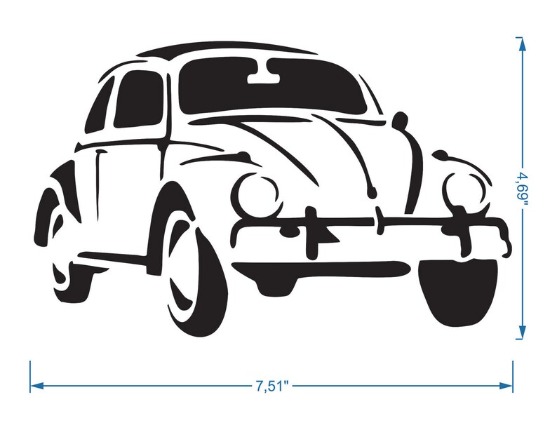 VW Beetle Stencil Reusable DIY Craft Mylar Stencil For Etsy vw-beetle-stencil-reusable-diy-craft-mylar-stencil-for-etsy