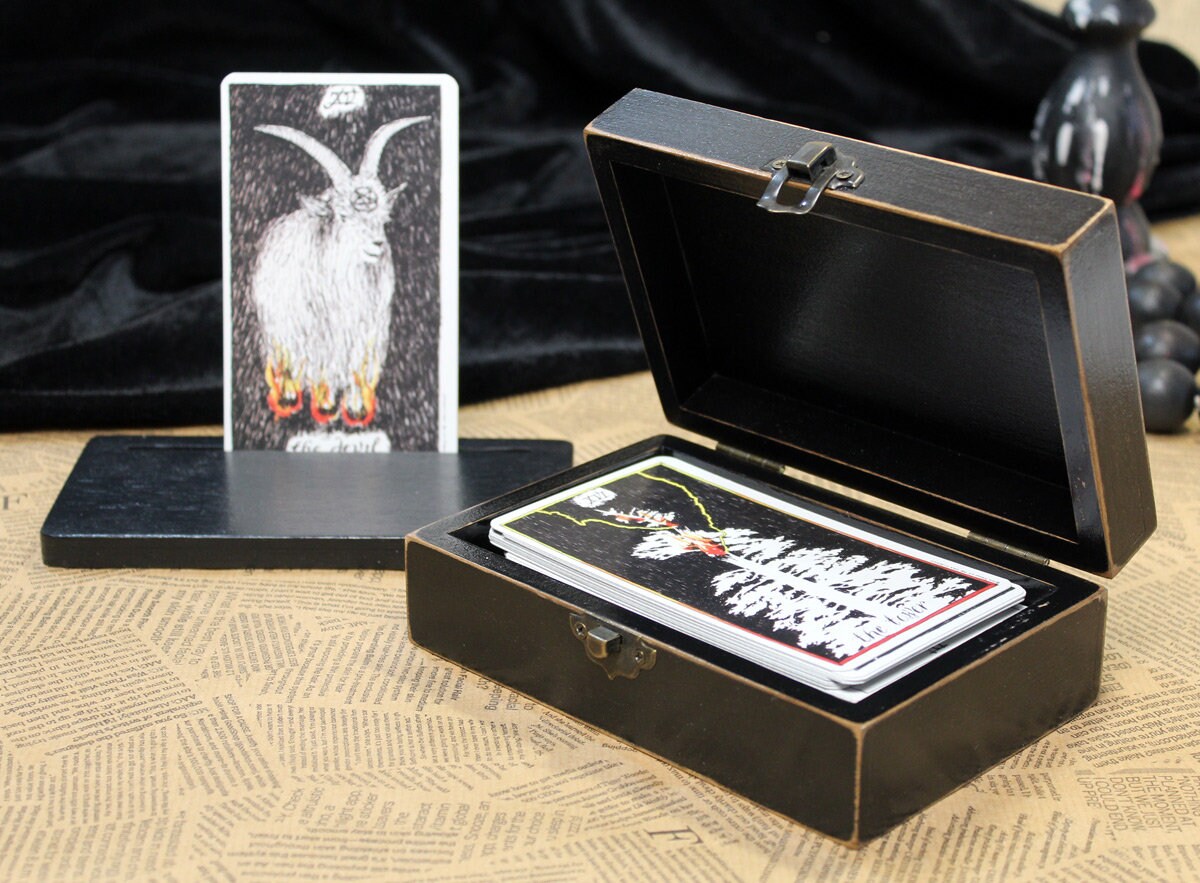 Black Tarot Card Holder for Card of the Day Tarot Card Stand Etsy