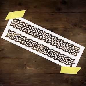 Celtic Ornament Stencil Reusable DIY Craft Mylar Stencil Home decor Furniture border stencil large wall stencil for paint