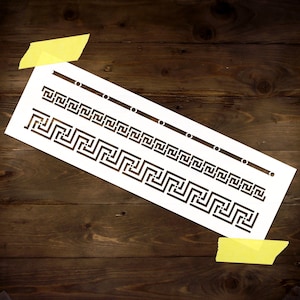 Stencil bordo greco riutilizzabile fai da te Mylar Stencil ornamenti ellenici Decorazioni per la casa Mobili Lage Stencil bordo muro per vernice