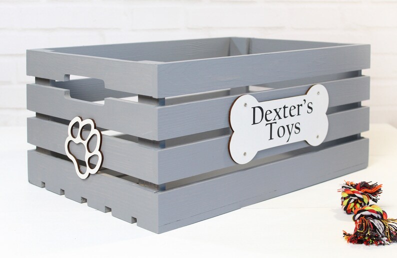 Dog Toy Box Personalized Dog Toy Storage Dog Toy Bin Dogs Etsy