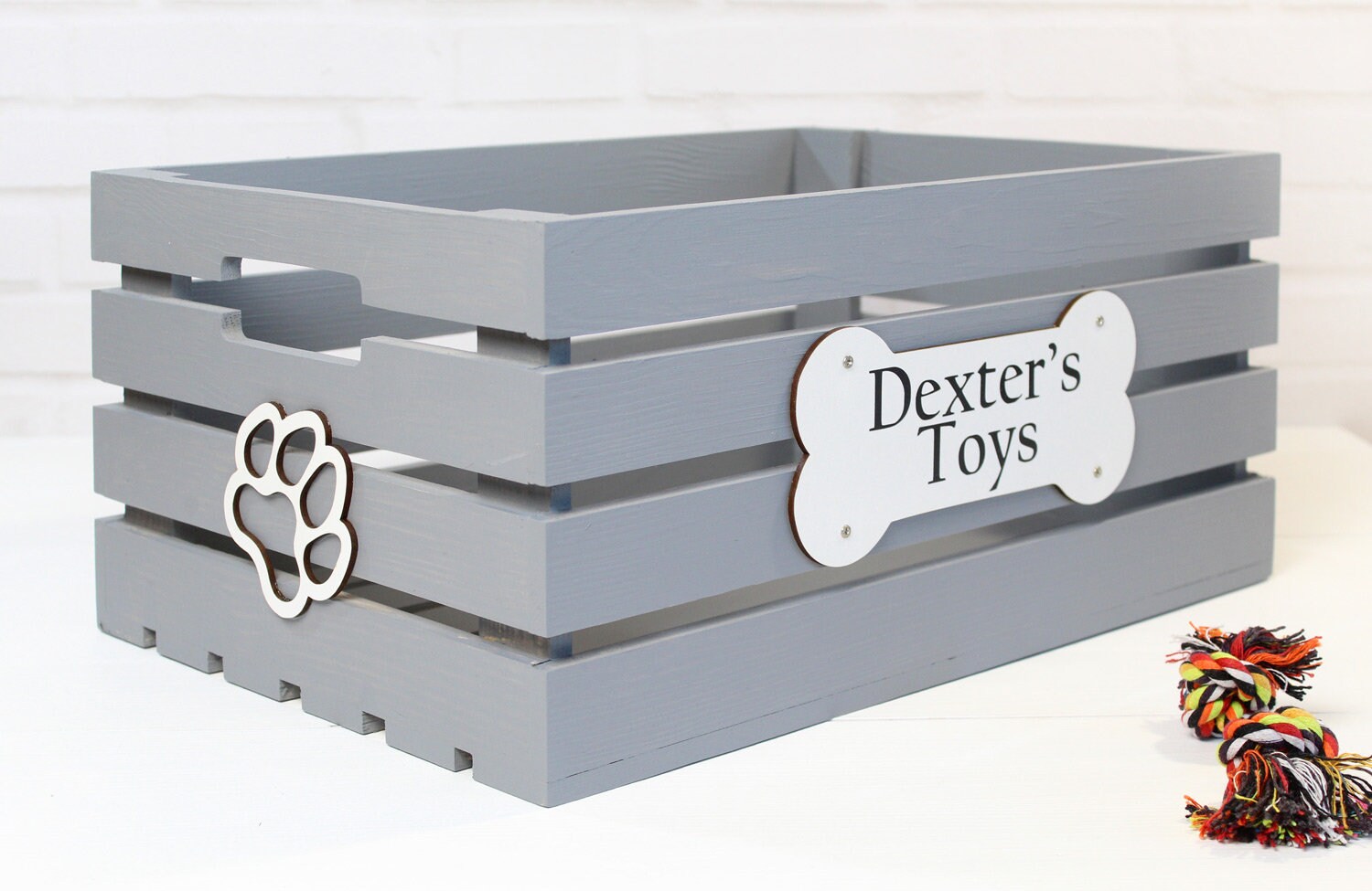 Dog Toy Box Personalized Dog Toy Storage Dog Toy Bin Dogs Etsy