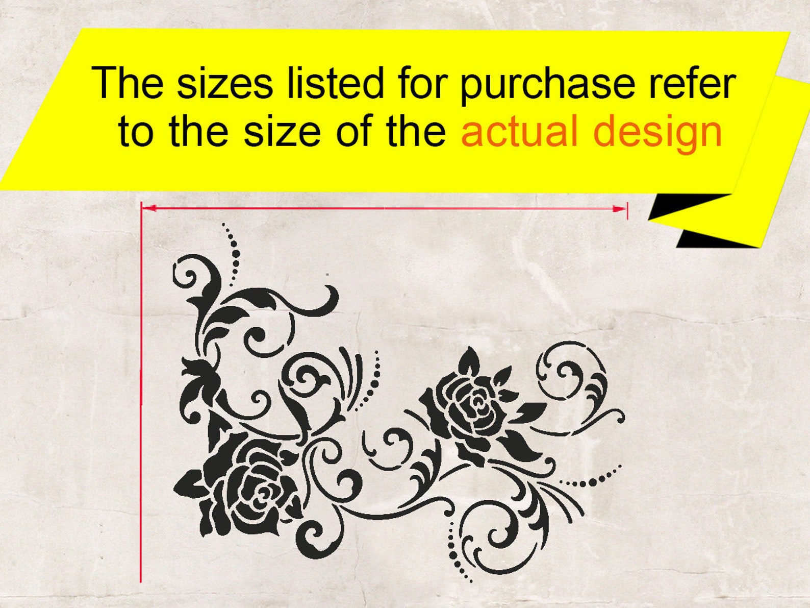 Victorian Rose Stencil Reusable DIY Craft Mylar Stencil for Paint ...