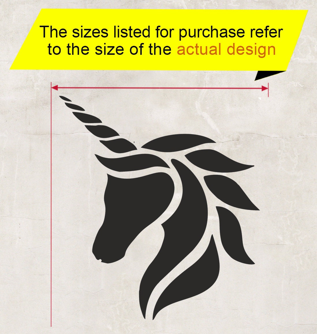 Unicorn Head Stencil Reusable DIY Craft Mylar Stencil Home - Etsy