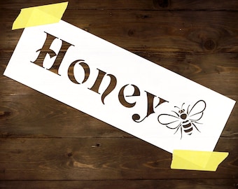 Honey Sign Reusable DIY Craft Mylar Stencil Home Décor Bee Sign Stencil pour la peinture