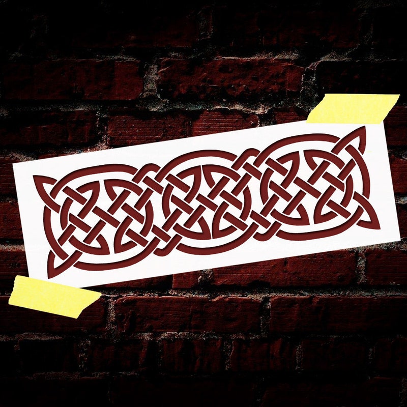 CraftStar Celtic Knot Border Stencil - Reusable Laser Cut Mylar (CS10014)