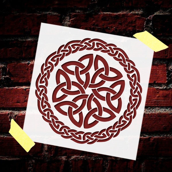 Celtic Knot Pattern Stencil Reusable DIY Mylar Stencil Celtic Ornament Wall Decor Stencil