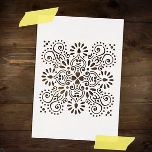 Square Pattern Stencil Reusable DIY Craft Mylar Stencil for Paint Home Decor Furniture Floor Stencil Large Wall Stencil Tile Stencil