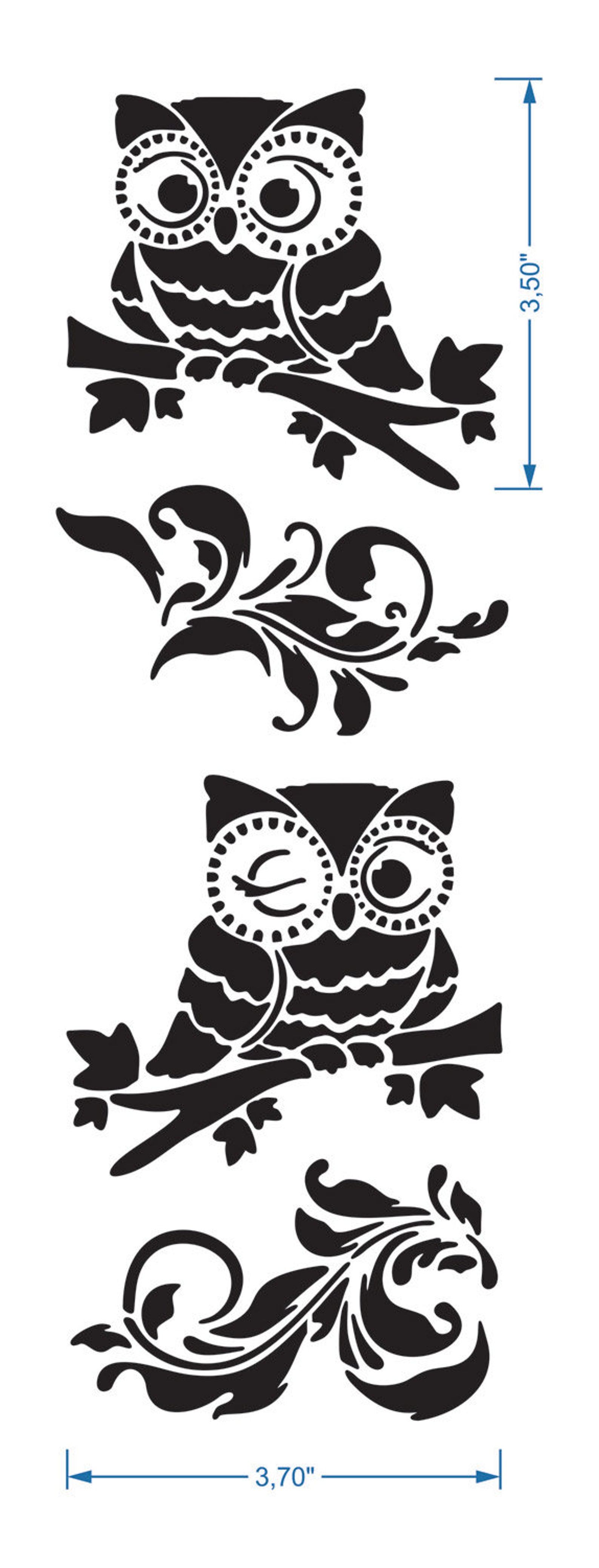 Owls On Tree Stencil Reusable DIY Craft Mylar Stencil Home Etsy Owls On Tree Stencil Reusable DIY Craft Mylar Stencil Home Etsy