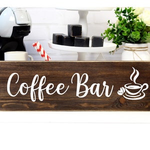 Farmhouse Coffee Bar Sign Wooden Coffee Sign Coffee Station | Etsy