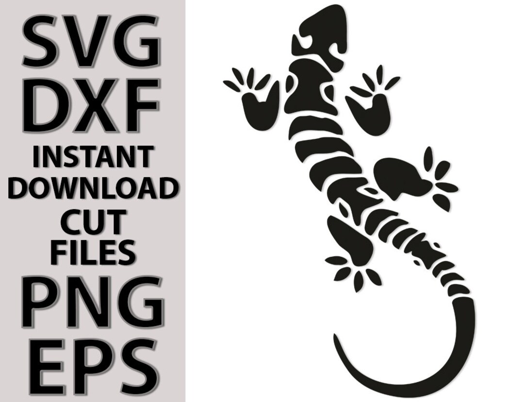 Reptile Salamander Stencil Digital Template SVG DXF EPS Png - Etsy